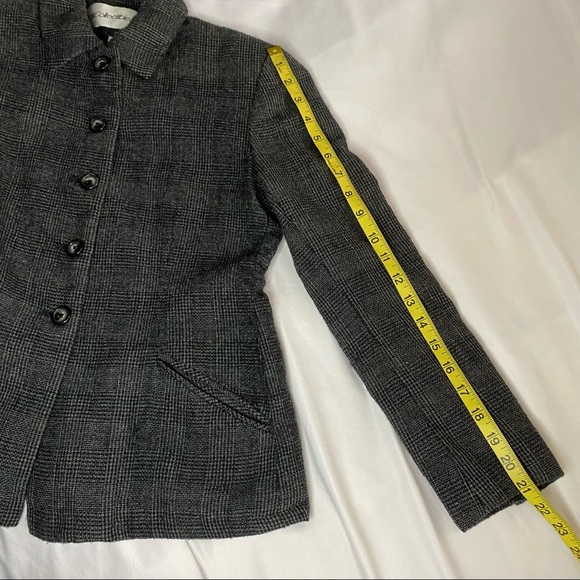 Vintage JH Collectibles Plaid Checked Button Jacket Blazer 4 - Picture 7 of 10